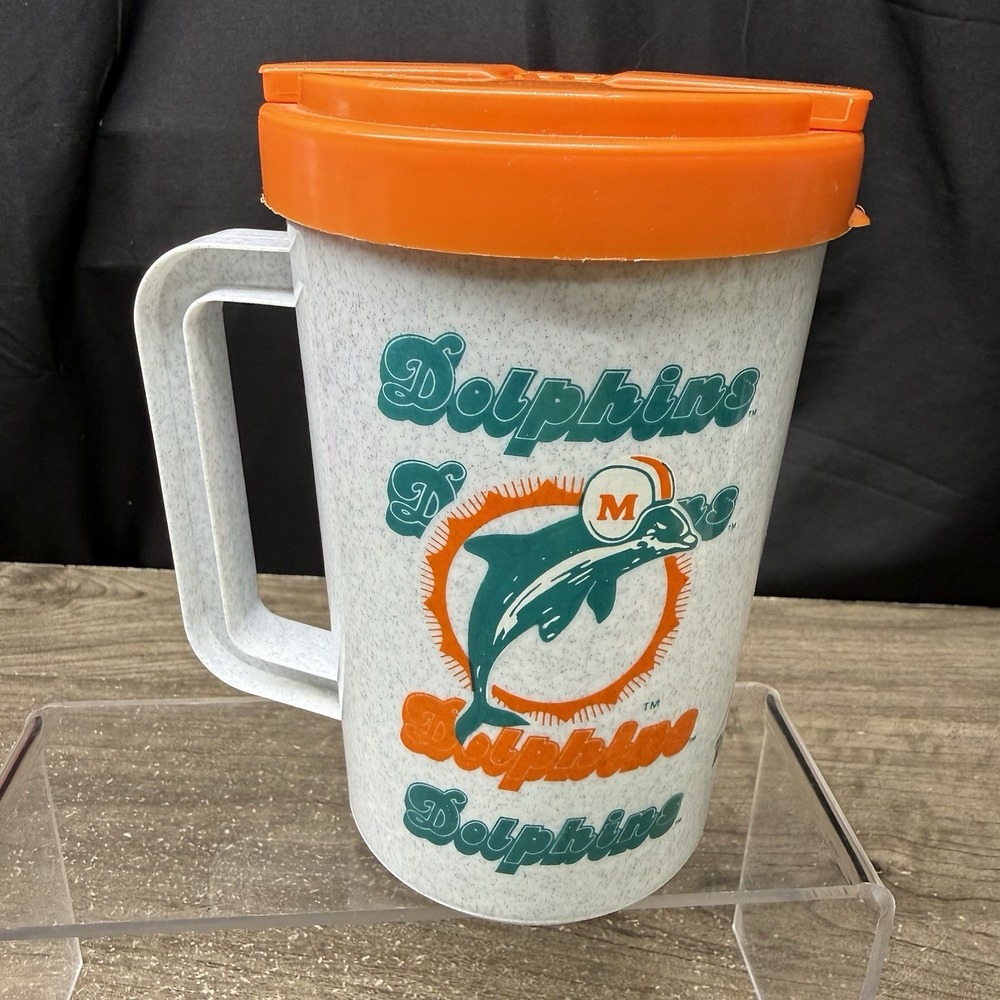 Vintage Miami Dolphins NFL 22 oz Super Thermo Insulated Mug Thermos By Betras